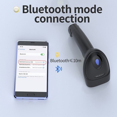 Czytnik kodów kreskowych i QR | 1D 2D | USB | Bluetooth Qoltec Czytnik kodów kreskowych i QR | 1D 2D | USB | Bluetooth Qoltec