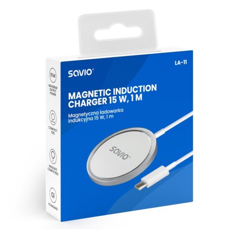 Magnetyczna ładowarka indukcyjna 15 W LA-11 Savio