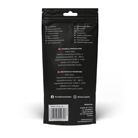 Pasta termoprzewodząca Glacier 14,5 W/mK, 4g TG-04