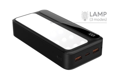 Powerbank P20 LCDPD LAMP 20 000mAh, zintegrowana lampa LED z funkcją latarki