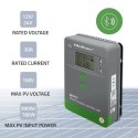 Solarny regulator ładowania MPPT z czujnikiem temperatury 30A | 12V/24V | LCD | 2xUSB | Bluetooth | APP | GEL | LiFePO4 Qoltec