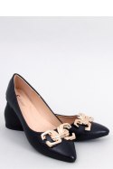 Baleriny eleganckie z klamerką SIMONA BLACK - Inello