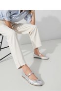 Damskie Baleriny LUSIA ? SILVER - Inello