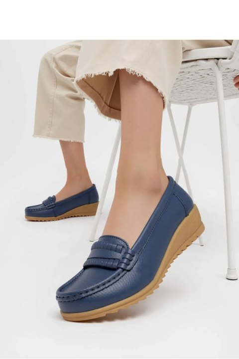 Damskie Mokasyny ALORA DARK BLUE - Inello Damskie Mokasyny ALORA DARK BLUE - Inello