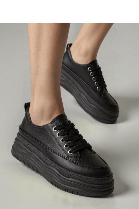 Damskie Sneakersy PLATFORMIA ? Black - Inello Damskie Sneakersy PLATFORMIA ? Black - Inello