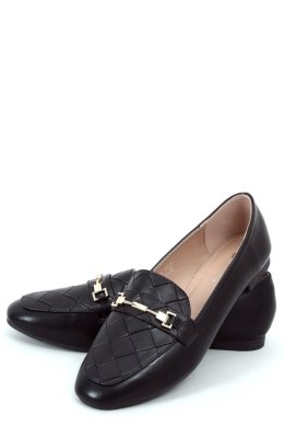 MOKASYNY DAMSKIE CZARNE JL76 BLACK - Inello
