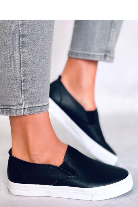 Trampki damskie slip-on DIAZ BLACK - Inello Trampki damskie slip-on DIAZ BLACK - Inello