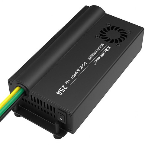 Automatyczna Ładowarka DC-DC 12V z regulatorem MPPT | 25A | LiFePO4 AGM GEL STD Qoltec Automatyczna Ładowarka DC-DC 12V z regulatorem MPPT | 25A | LiFePO4 AGM GEL STD Qoltec