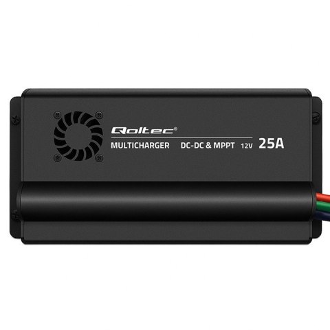 Automatyczna Ładowarka DC-DC 12V z regulatorem MPPT | 25A | LiFePO4 AGM GEL STD Qoltec Automatyczna Ładowarka DC-DC 12V z regulatorem MPPT | 25A | LiFePO4 AGM GEL STD Qoltec