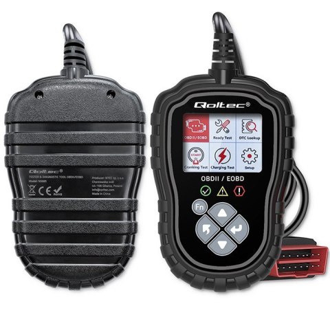 Cyfrowy Tester diagnostyczny ProLine | OBDII EOBD | 8V-25V | DualSystem Qoltec Cyfrowy Tester diagnostyczny ProLine | OBDII EOBD | 8V-25V | DualSystem Qoltec