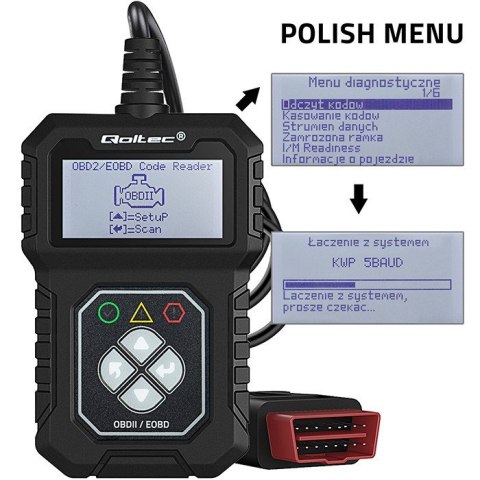Cyfrowy Tester diagnostyczny ProLine | OBDII EOBD | 8V-25V | Dualsystem Qoltec Cyfrowy Tester diagnostyczny ProLine | OBDII EOBD | 8V-25V | Dualsystem Qoltec