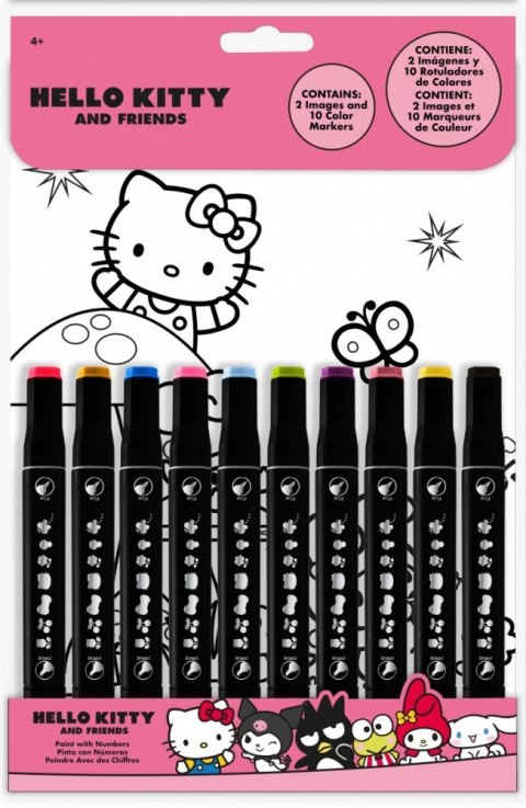 Kolorowanka Hello Kitty malowanie po numerach Kids Euroswan Kolorowanka Hello Kitty malowanie po numerach Kids Euroswan