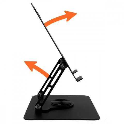 Obrotowa, ergonomiczna podstawka pod laptopa 10-17 LAPTOP STAND ROTO MT2662 pełna regulacja Media-Tech