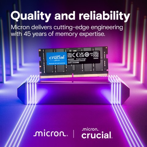 Pamięć do notebooka DDR5 CSODIMM 32GB (1*32GB)/6400 CL52 Crucial