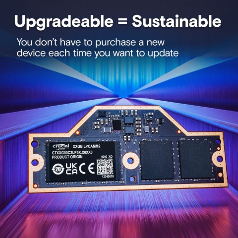 Pamięć do notebooka DDR5 LPCAMM2 64GB/7500 LPDDR5X Crucial Pamięć do notebooka DDR5 LPCAMM2 64GB/7500 LPDDR5X Crucial