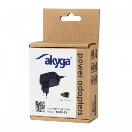 Zasilacz 9V/1A 9W AK-TB-11 5.5X2.1MM Sieciowy uniwersalny AKYGA