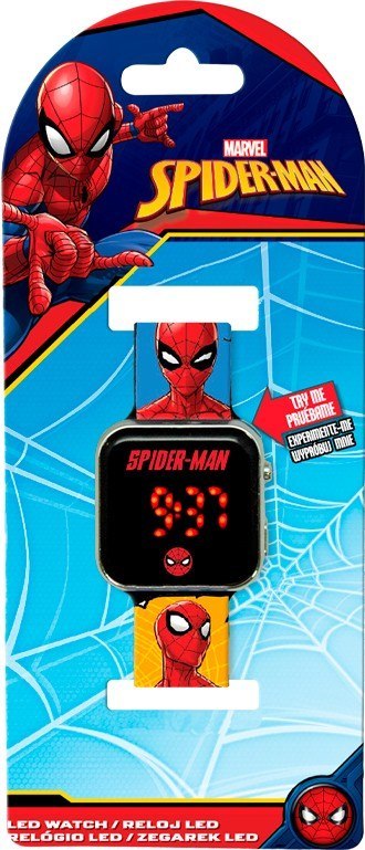 Zegarek LED z kalendarzem Spiderman Kids Euroswan Zegarek LED z kalendarzem Spiderman Kids Euroswan