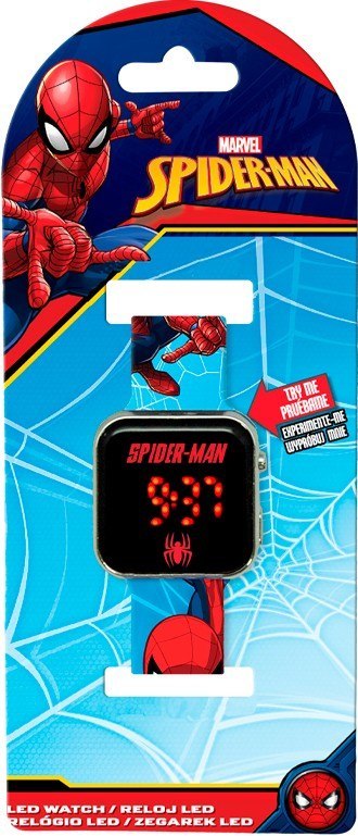 Zegarek LED z kalendarzem Spiderman Kids Euroswan Zegarek LED z kalendarzem Spiderman Kids Euroswan
