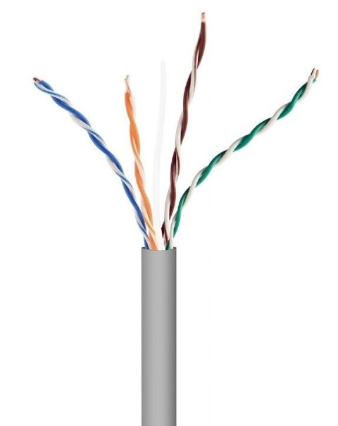 Kabel UTP drut kat. 5e (CCA) 305m szary Gembird