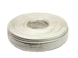 Kabel telefoniczny 4zyły biały 100m rolka linka Gembird