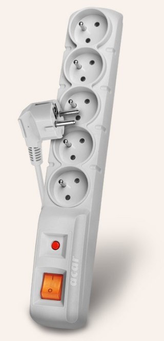 Listwa zasilajÄca F5 5M szara
