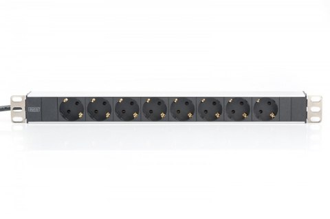 Listwa zasilająca PDU 19" RACK 8xSchuko, 2m 1xSchuko, 16A, aluminiowa Digitus