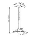 UCHWYT sufitowy 40-62cm DO PROJEKTORA 15kg P-102 uniwersalny pełna regulacja ART
