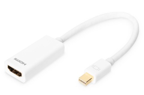 Kabel adapter Displayport 1080p 60Hz FHD Typ miniDP/HDMI A M/Ż biały 0,15m Digitus