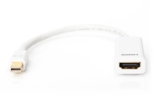 Kabel adapter Displayport 1080p 60Hz FHD Typ miniDP/HDMI A M/Ż biały 0,15m Digitus
