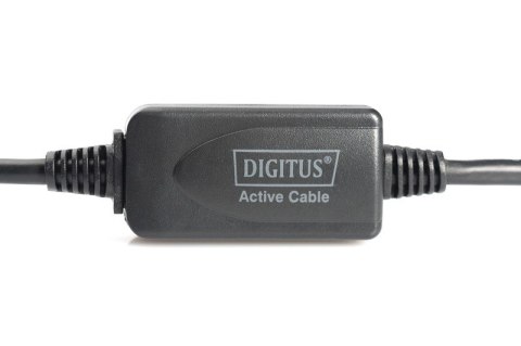 Kabel przedłużający USB 2.0 HighSpeed Typ USB A/USB A M/Ż aktywny, czarny 10m Digitus