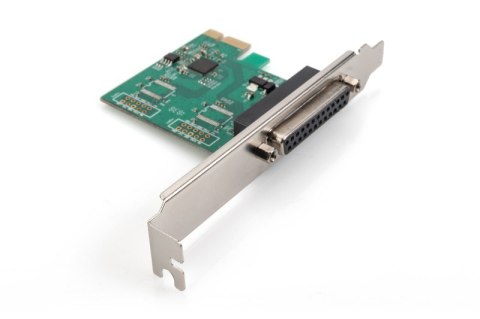 Karta rozszerzeń (Kontroler) LPT PCI Express, 1xDB25, Low Profile, Chipset: ASIX99100 Digitus