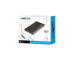 Kieszeń zewnętrzna HDD sata RHINO 2,5 USB 2.0 Aluminium Black Natec