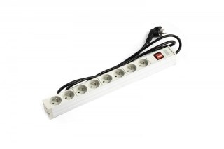 Listwa zasilająca PDU 19" RACK 8xTyp E, 1.8m 1xSchuko, 16A, wł./wył., aluminiowa Digitus