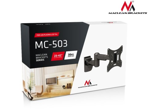 Uchwyt do monitora 23-42'' 30 kg uniwersalny MC-503A S max vesa 200 srebrny Maclean