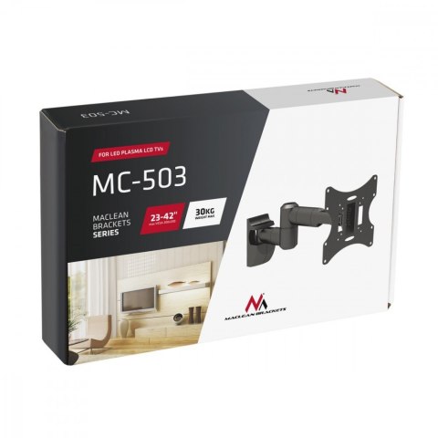 Uchwyt do telewizora lub monitora 23-42" 30 kg uniwersalny MC-503A B czarny max vesa 200x200 Maclean