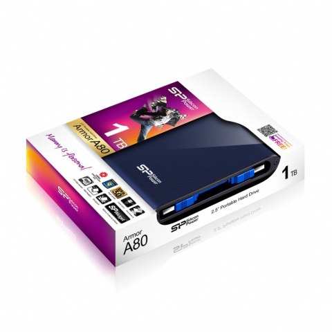 ARMOR A80 1TB USB3.0 PANCERNY / wibro/pyło/wstrząso i wodoodporny Silicon Power ARMOR A80 1TB USB3.0 PANCERNY / wibro/pyło/wstrząso i wodoodporny Silicon Power