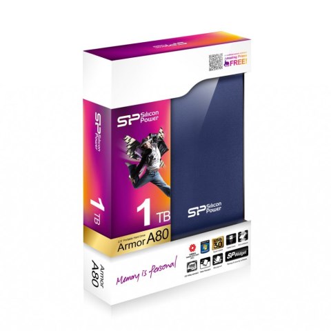ARMOR A80 1TB USB3.0 PANCERNY / wibro/pyło/wstrząso i wodoodporny Silicon Power ARMOR A80 1TB USB3.0 PANCERNY / wibro/pyło/wstrząso i wodoodporny Silicon Power