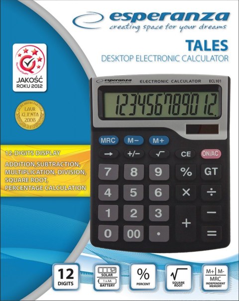 ELEKTRONICZNY KALKULATOR BIURKOWY TALES ECL101 Esperanza