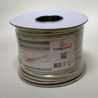 Kabel UTP KAT 6 drut AWG24 100m szary Gembird