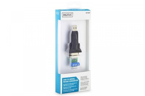 Konwerter/Adapter USB 2.0 do RS485 (DB9) z kablem USB A M/Ż dł. 80cm Digitus