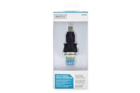Konwerter/Adapter USB 2.0 do RS485 (DB9) z kablem USB A M/Ż dł. 80cm Digitus