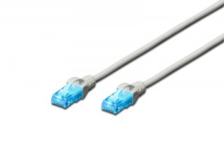 Patch cord U/UTP kat.5e PVC 10m szary Digitus