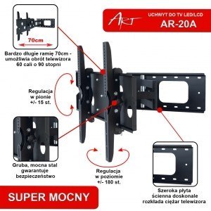 Uchwyt LCD AR-20A 32-60'' 60kg pion/poziom ART Uchwyt LCD AR-20A 32-60'' 60kg pion/poziom ART