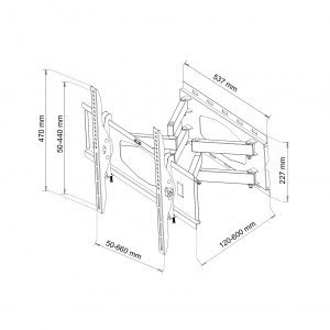 Uchwyt LCD AR-65 32-80'' 60kg LCD/LED regulacja pion/poziom ART Uchwyt LCD AR-65 32-80'' 60kg LCD/LED regulacja pion/poziom ART