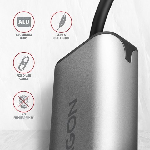 ADE-25R Karta sieciowa 2.5 Gigabit Ethernet, Realtek 8156, USB-A 3.2 Gen 1, automatyczna instalacja, szara AXAGON