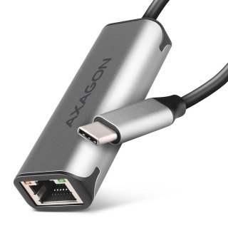 ADE-25RC Karta sieciowa 2.5 Gigabit Ethernet, Realtek 8156, USB-C 3.2 Gen 1, automatyczna instalacja, szara AXAGON