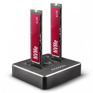 ADSA-M2C Stacja dokująca, USB-C 3.2 Gen 2 - 2x M.2 NVMe SSD CLONE MASTER AXAGON