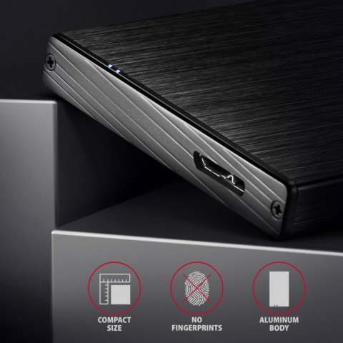 EE25-XA6 Obudowa zewnętrzna aluminiowa, USB 3.2 GEN 1 SATA 6G 2,5" AXAGON