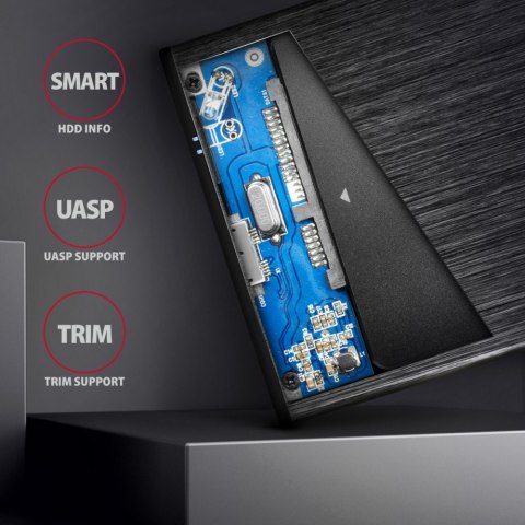 EE25-XA6 Obudowa zewnętrzna aluminiowa, USB 3.2 GEN 1 SATA 6G 2,5" AXAGON