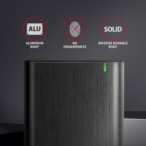 EE25-A6C Bezśrubowa aluminiowa obudowa zewnętrzna USB-C 3.2 Gen 1 - SATA 6G dla 2.5" SSD/HDD AXAGON